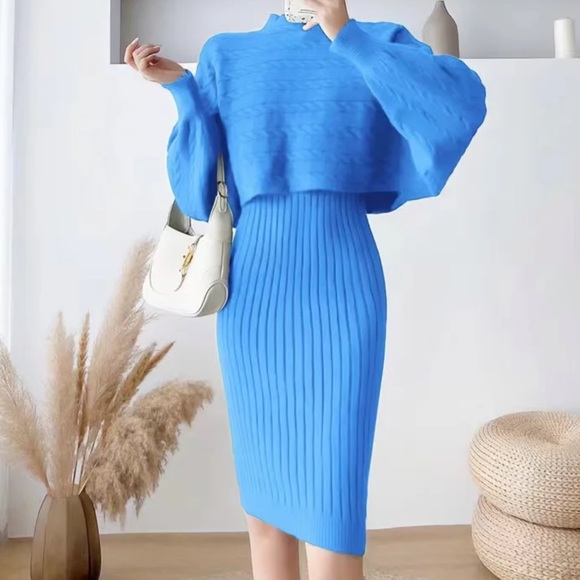 Handmade Luxury Soft Sweater Dress Set - Picture 3 of 13